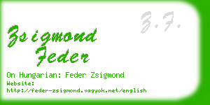 zsigmond feder business card